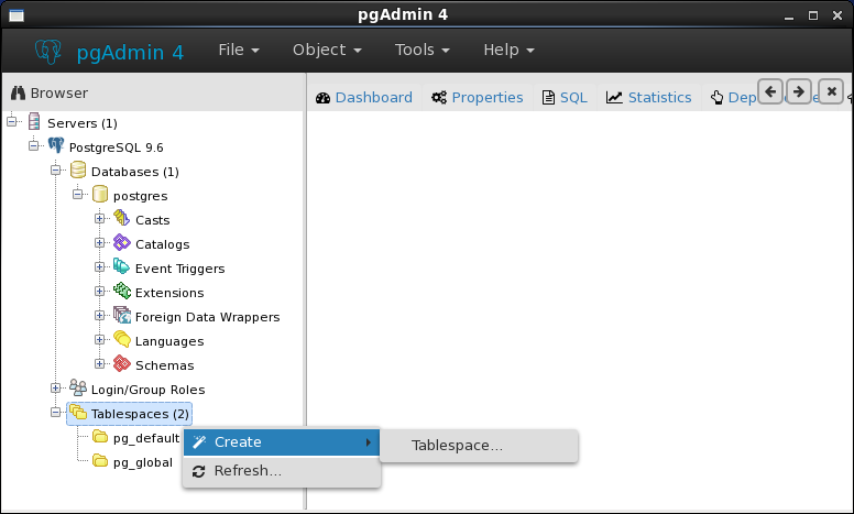 postgresql check tablespace free space